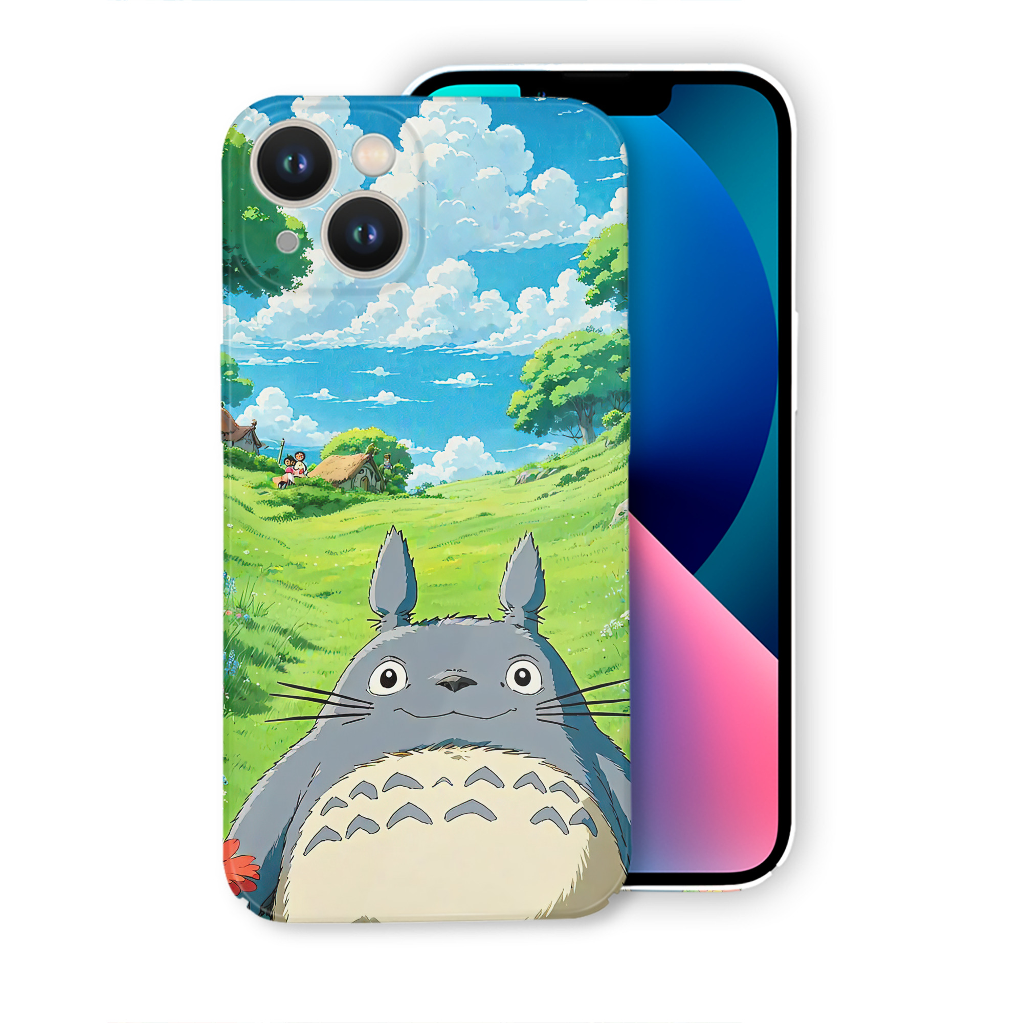 （画像用） となりのトトロ 草壁メイ 草壁サツキ My Neighbor Totoro Satsuki Kusakabe Mei Kusakabe 【iPhone 14シリーズ対応】ハードケース